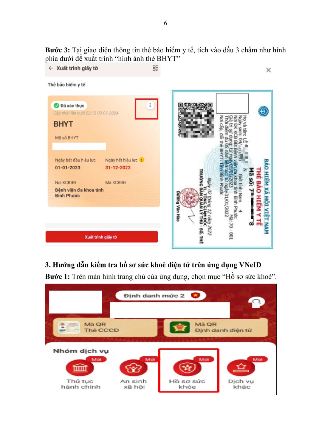 Huong dan su dung nhom dich vu Ho so suc khoe tren VNeID trang hình ảnh 3